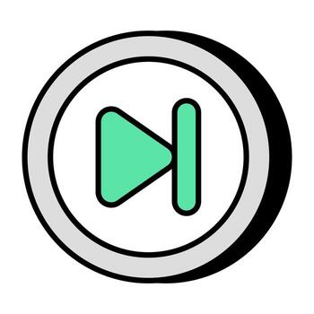 An icon design of forward play button vector