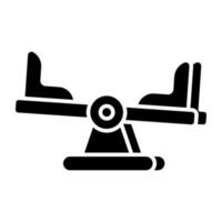 An icon design of seesaw vector