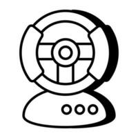 A game controller wheel, icon of steering vector