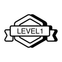 Vector design of level badge