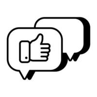 A modern design icon of feedback chat vector