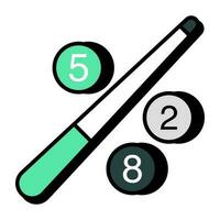 A trendy vector design of billiard game