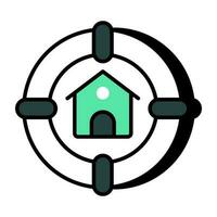 A unique design icon of property target vector