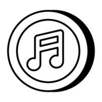 creativo diseño icono de música Nota vector