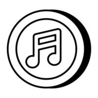 Creative design icon of music note vector