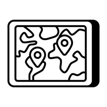 A unique design icon of mobile location vector