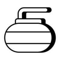 Trendy vector design of curling rock