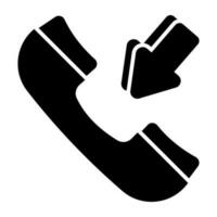 A colored design icon of incoming call vector