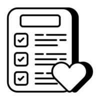 Perfect design icon of wishlist vector