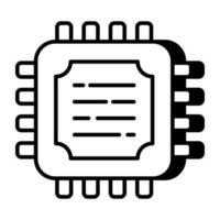 Perfect design icon of microchip vector