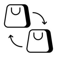 An icon design of parcel transfer vector