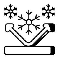 un único diseño icono de nieve resistente vector