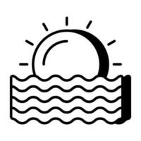 An icon design of sunlight vector