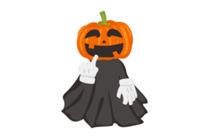 Halloween citrouille tête sorcière avec transparent Contexte png