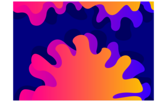 Abstract Squirt and Splash Gradient Fluid Background png