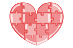 Pink Valentine Love Puzzle With Transparent Background png