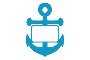 azul Armada ancla logo icono con transparente antecedentes png