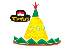 Indonesisch voedsel - tumpeng Aan transparant achtergrond png