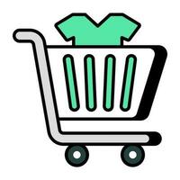 icono de carrito de compras, vector editable