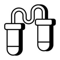 A linear design icon of skipping rope vector