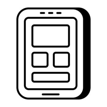 Editable design icon of apps vector