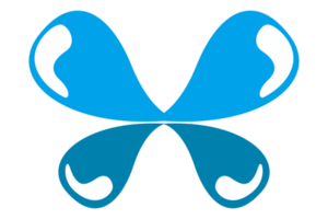 simples azul borboleta enfeite com transparente fundo png