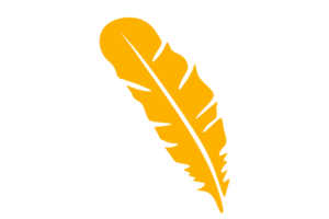 Jaune oiseau plumes ornement avec transparent Contexte png