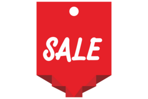 Red Discount Label Tag With Transparent Background png