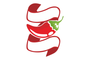 rouge Chili logo icône sur transparent Contexte png