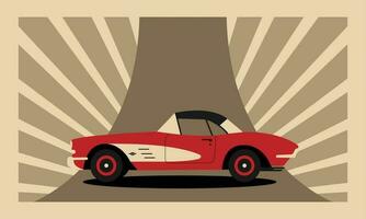 coche. retro coche. antiguo coche en Clásico estilo. vector ilustración.