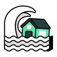 Flood icon in flat design isolated on white background vector