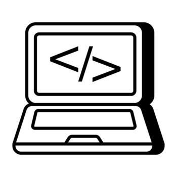 icono de diseño único de codificación del sistema vector