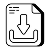 An icon design of file download vector