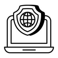 Modern design icon of global security vector