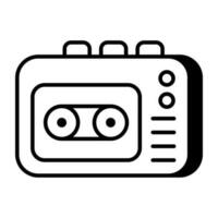 A premium download icon of cassette player vector