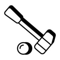 A unique design icon of polo game vector