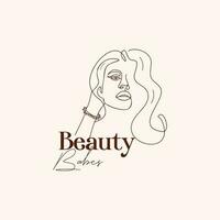 Beauty Babes One Line Art Vector One Line Art One Line Girl Face