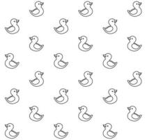 Vector seamless pattern of flat bath duck