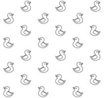 Vector seamless pattern of flat bath duck