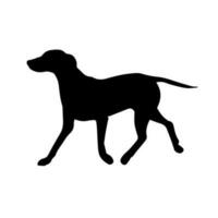 Vector black Dalmatian dog silhouette