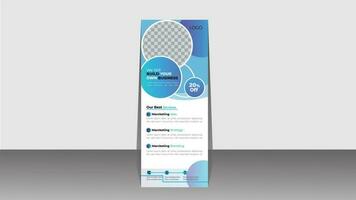 Business rollup banner design for company vector