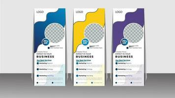 Business rollup banner design for company vector