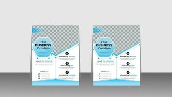 abstract business flyer design for company vector