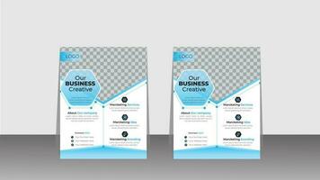 abstract business flyer design for company vector