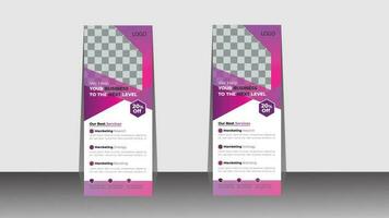 Business rollup banner design for company vector