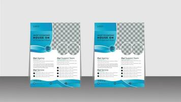 real-state flyer design for company vector