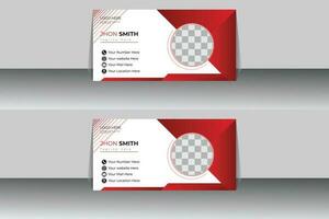 E-mail signature design for business man and company vector