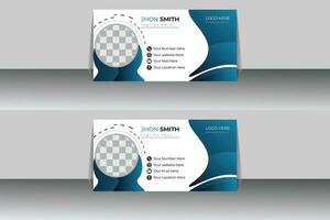 E-mail signature design for business man and company vector