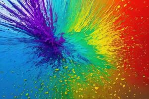 Abstract splash of colorful paint - photo