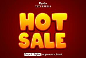 hot sale text effect with orange graphic style and editable. vector